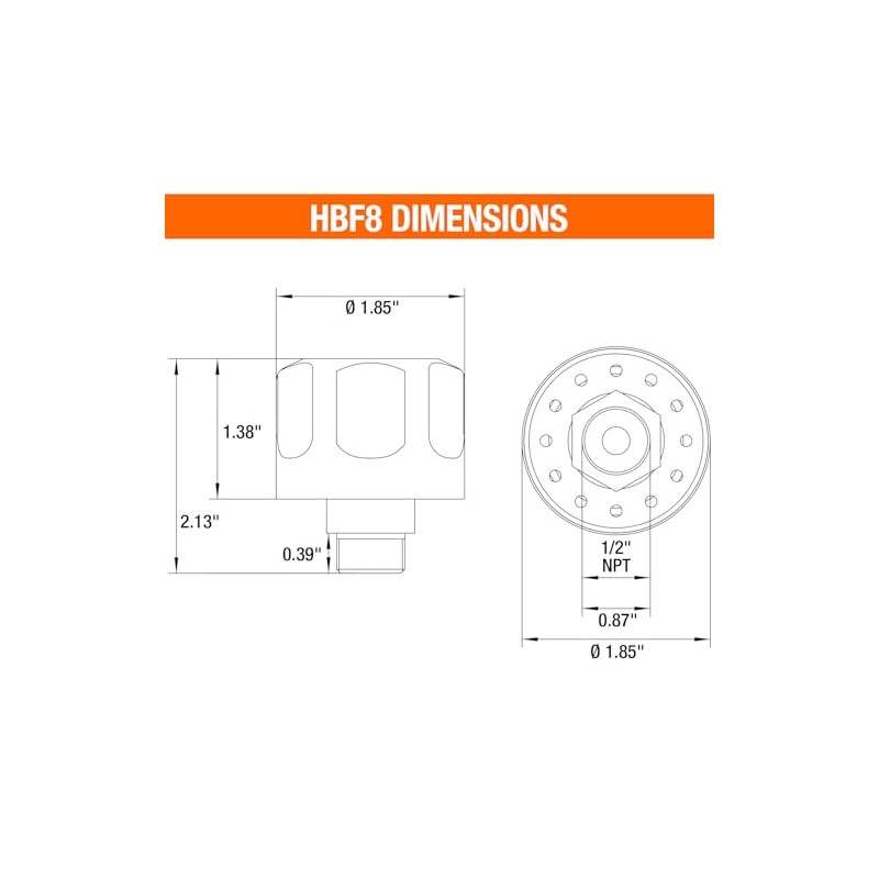 Buyers Products HBF8 DC Hydraulic Power Unit Breather Cap, Free