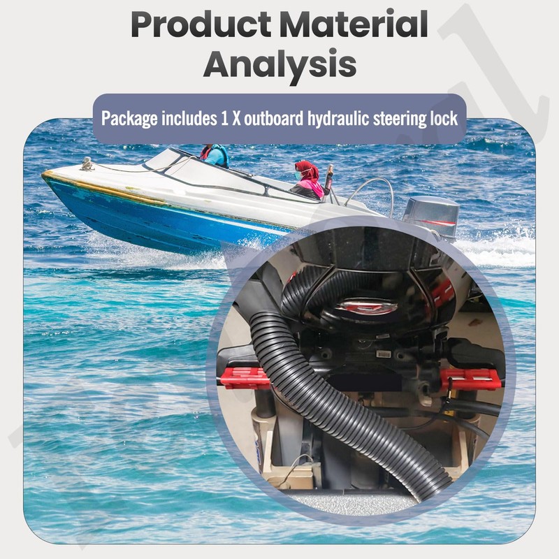Red Hydraulic Steering Locks, Outboard Motor Steering Lock for Most