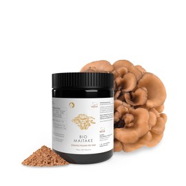 Pilze Wohlrab - Bio Maitake Pilzpulver für Tiere - 100 g - Mikrofeines Klapperschwamm Pulver - Höchste Bio-Qualität
