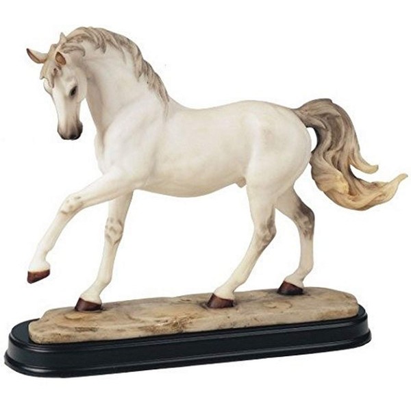 StealStreet SS-G-11434 Horses Collection White Horse Figurine Decoration Decor Collectible