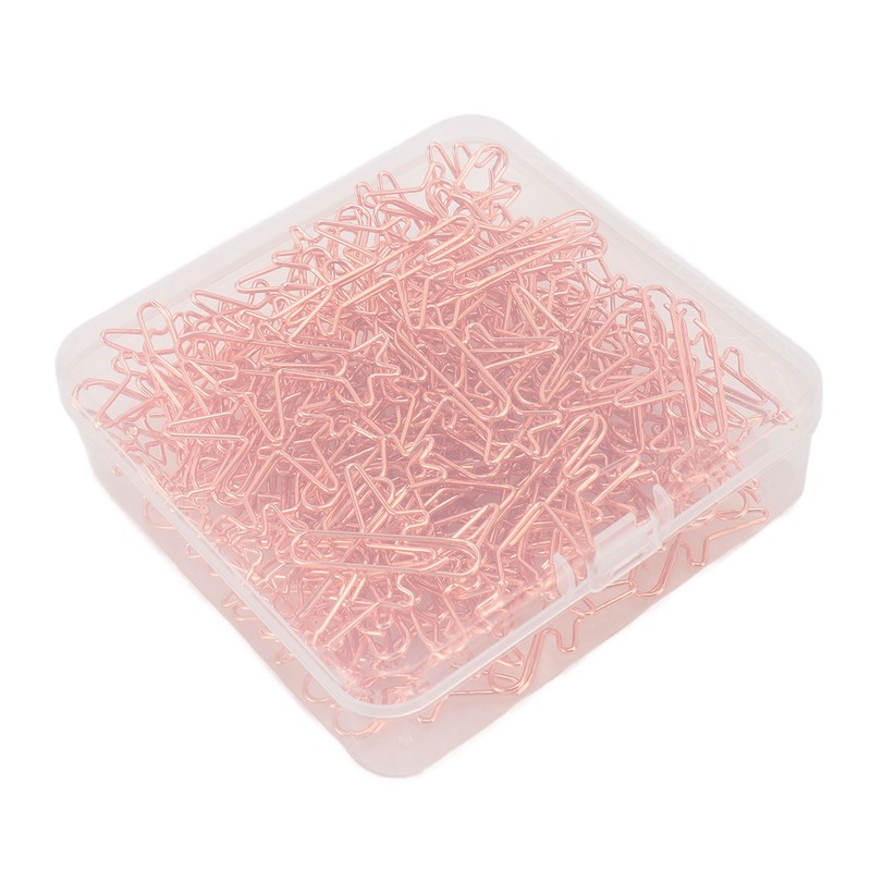 80pcs Airplane Shaped Paper Clips Rose Gold Prevent Rust Plane