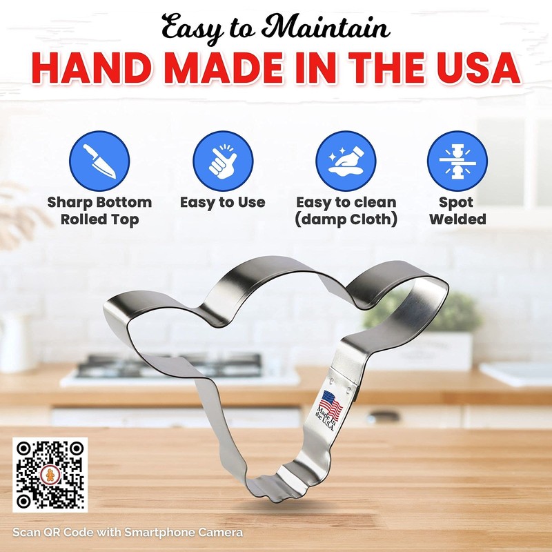 Steer Head Cookie Cutter – Made in the USA –