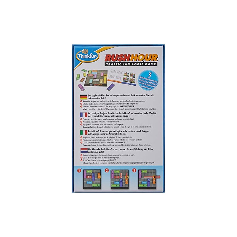 ThinkFun Rush Hour – The Famous Logic Game, -