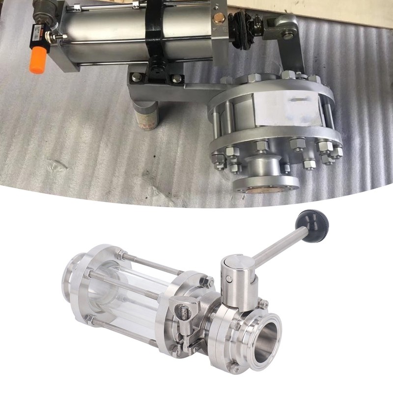Sanitary Butterfly Clamp Valve with Silicone Washer Stainless Steel Clamp