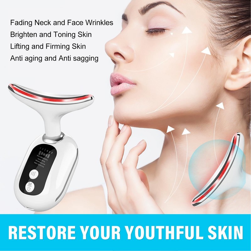 Neck Face Beauty Device Anti Aging Wrinkle Removal 4 Modes