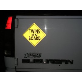 Twins Baby on Board Magnet Reflective Vehicle Magnetic Sign