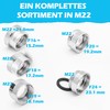BLUMKRAFT 2 Pcs F16 - M22 Metal Solid Silver Plated