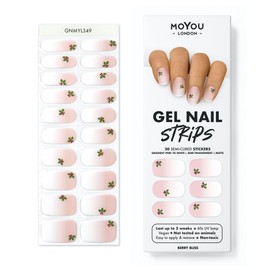 MOYOU LONDON Semi Cured Gel Nail Strips - 20 Pcs. Nail Wraps for Salon-Quality Manicure - Works with Any UV Nail Lamp - Easy to Apply, Trim, & Remove Gel Nail Stickers