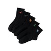 WDIRARA Men's 5 Pairs Dinosaur Embroidered Crew Socks Casual Cartoon