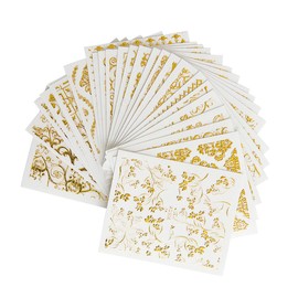 Baluue 3sets Girl Nail Stickers Women Nail Art Sticker Shiny Decals 3D Art Strips for DIY 20pcs*3