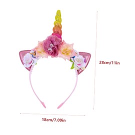 IWOWHERO Unique Unicorn Ear Headband Birthday Party Accessory Lightweight for Girls Boys and Girls Non-fading Fabric Great for