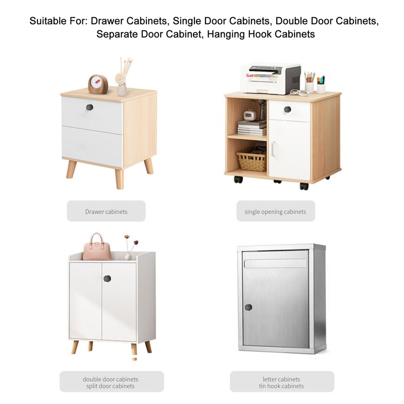 Fingerprint Cabinet Lock Smart Fingerprint Drawer Lock Perforation Free USB