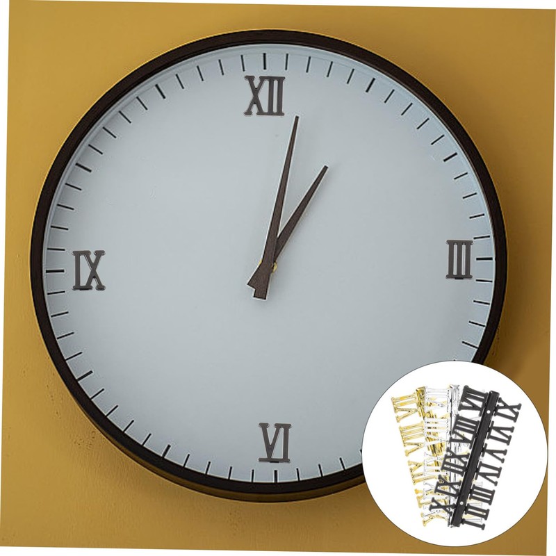 TEHAUX 12 pcs DIY Roman Numerals for Wall Clocks Replacement