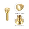 sourcing map Knurled Screws M4 x 16 mm Brass Shoulder