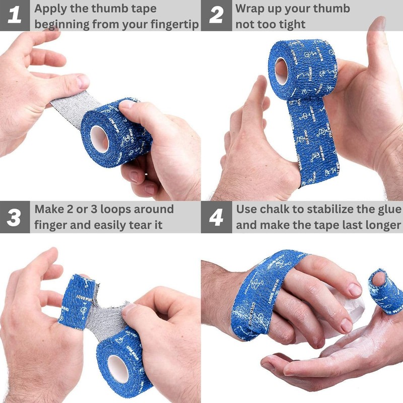 WARM BODY COLD MIND Premium Lifting Thumb Tape for Weightlifting
