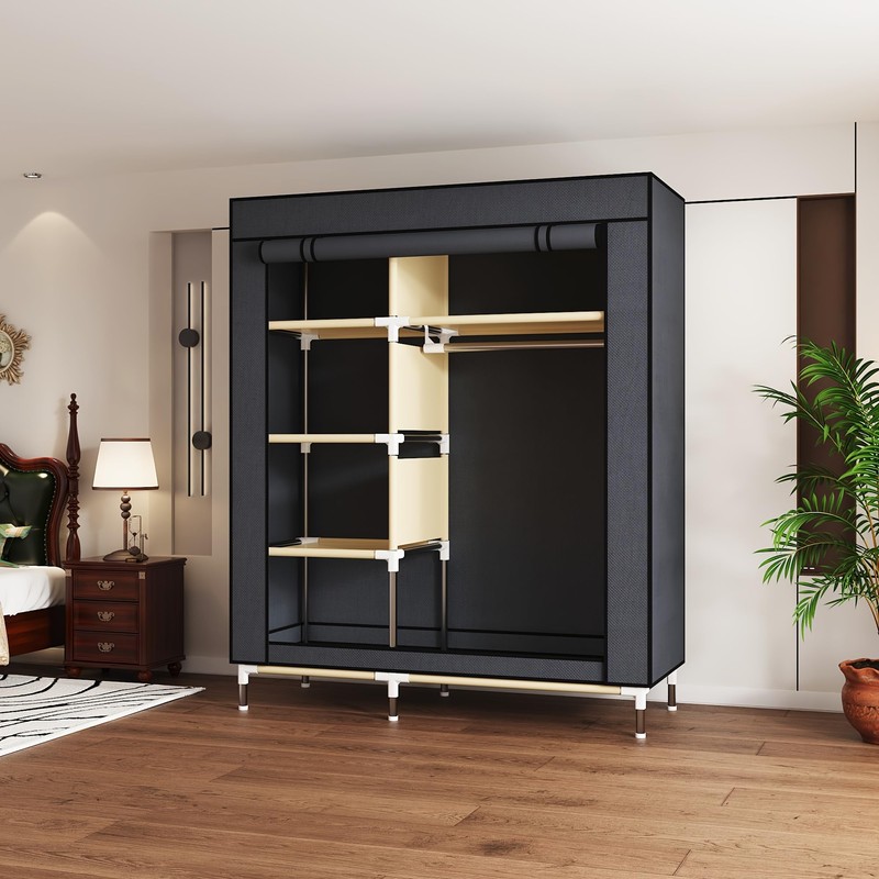 ArluKin Portable Wardrobe Closet Durable and Easy to Assemble Heavy