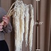 5 Pcs Cream White Hanging Amaranthus, 23" Preserved Cascading Flowers