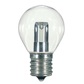Satco S9167 LED S11 Clear 2700K Intermediate Base Light Bulb, 1W