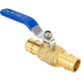 EFIELD 1"x 1" Pex-A Expansion Full Port Brass Ball Valve, Blue Level, Lead Free