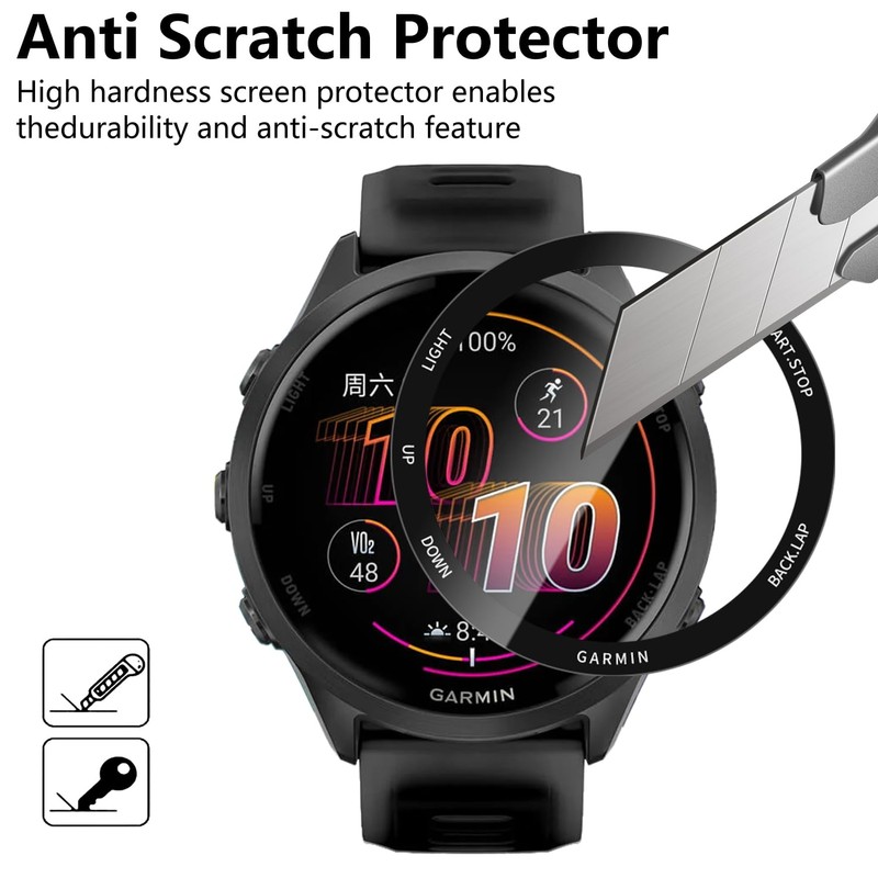 FTRONGRT Screen Protector Compatible with Garmin Forerunner 570 47mm, Anti-Scratch,