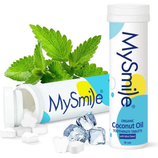 MySmile Nano Hydroxyapatite Toothpaste Tablets for Travel Fluoride Free 45