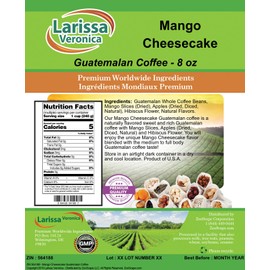 Mango Cheesecake Guatemalan Coffee (Gourmet, Naturally Flavored, Whole Coffee Beans) (8 oz, ZIN: 564188)