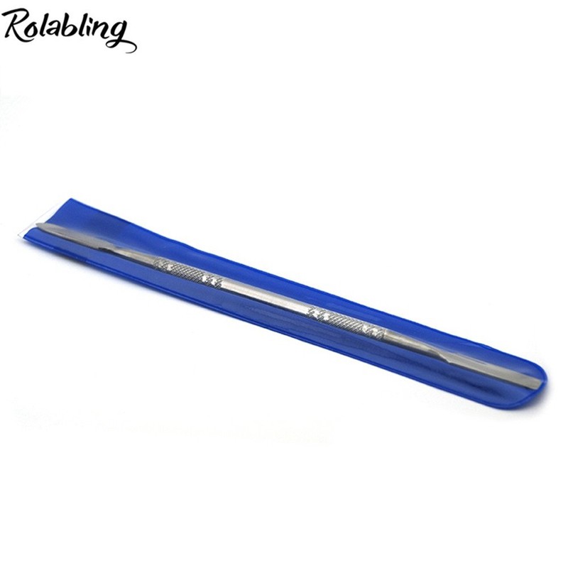 Rolabling Stainless Steel Makeup Spatula Double Sided Cosmetic Stirring Rod