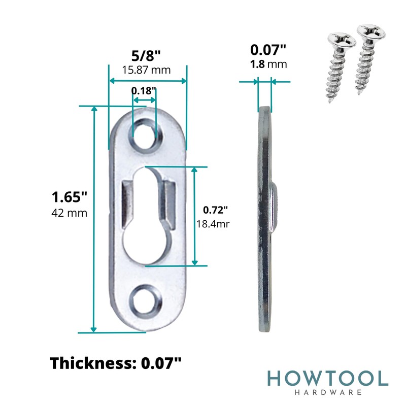 HOWTOOL Heavy Duty Keyhole Hanger with Phillips Screws & Anchors,