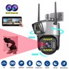 Dual Lens Outdoor PTZ WiFi Security Camera – 1080P/4MP Resolution,