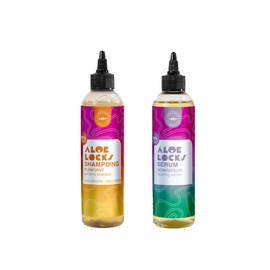 Aloe Locks | Cleansing Baobab Nettle Shampoo 250ml + Repair Serum and Growth Activator 250ml | Fights Hair Loss | Stimulates Hair Growth | Made in France