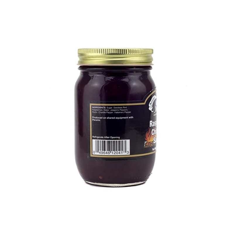 Amish Wedding Raspberry Chipotle Sauce, 16 Ounce Glass Jar