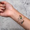4 x 'Rainbow Unicorn' Temporary Tattoos - Water Resistant, Skin-Safe,