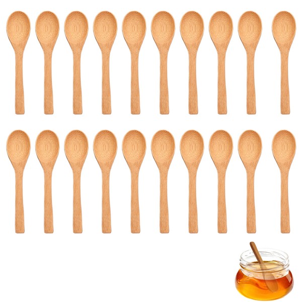 20 pieces mini spoon, handmade spoon, small spoon, small teaspoon, spoon set, spice spoon, honey spoon, jam spoon, children's soup spoon, can be used multiple times