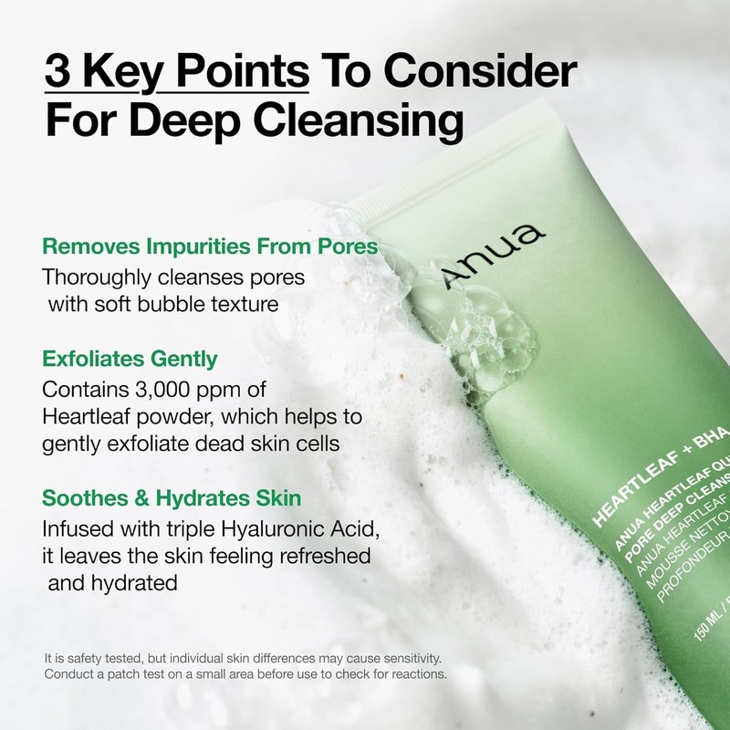 [Anua] Heartleaf Quercetinol Pore Deep Ceanseing Foam 150 ml