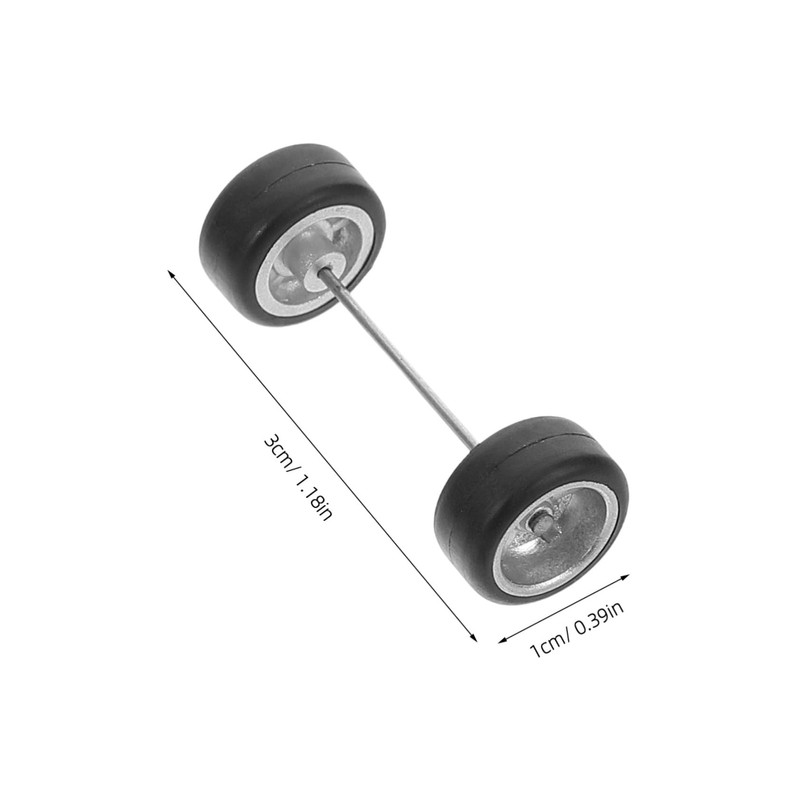 FUNOMOCYA 16 Sets Die-Cast Car Wheels with Rubber Tires, Realistic