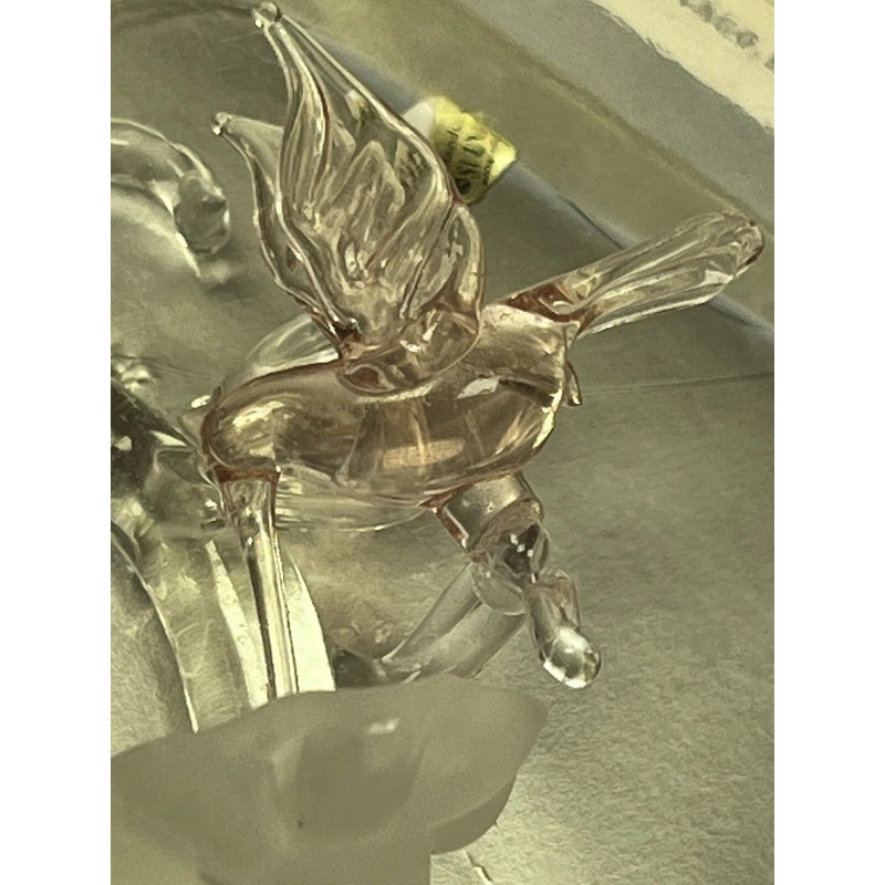 Silvestri Vintage Silvestri Glass Hummingbird w/ Flower Christmas Tree Ornament