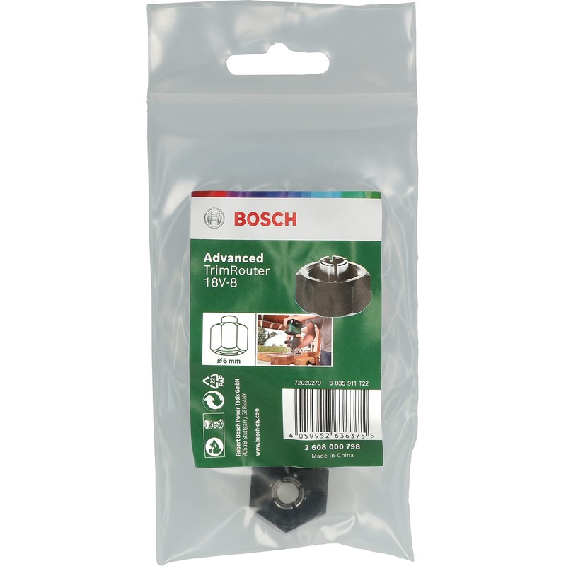 Bosch 1x Collet 6 mm (for Bosch Advanced TrimRouter 18V-8,