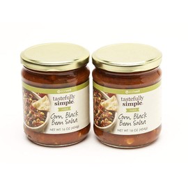 Tastefully Simple Corn, Black Bean Salsa, 16 Ounce (Pack of 2)