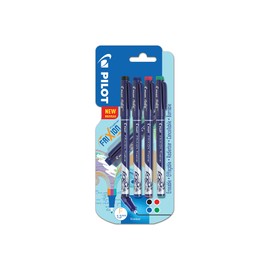 Pilot FriXion Fineliners Pack of 4 Black/Blue/Red/Green 702537007