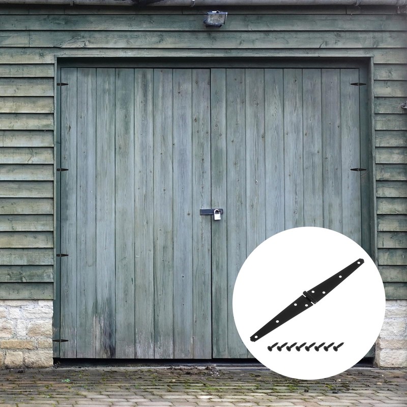 sourcing map 2Pcs Strap Hinges, 6 Inch Shed Door Hinges