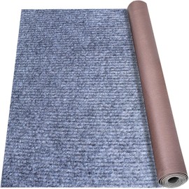 Grefinity Marine Carpet,6 FT x 14 FT Blue-Gray Indoor Outdoor Carpet 0.2" Thick Boat Carpet with Water-Proof TPE Backing, Non-Slide Outdoor Marine Carpet Roll for Home, Patio, Porch, Deck