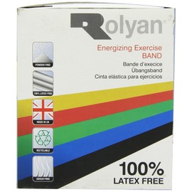 ROLYAN Energising Exercise Bands Latex Free , 25 m , Yellow Light , Elastic Band For Upper Body , Lower Body , & Core Exercise , Physical Therapy , Pilates , Home Workouts , & Rehab , Fitness Band