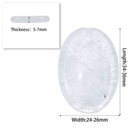 KYEYGWO Rock Crystal Reiki Healing Crystal Worry Stone for Worry Stone Decompression, Oval Thumb Stone Pocket Palm Trees Pocket Stones Worry Stone Massage Stones for Meditation, Stress Relief, Yoga