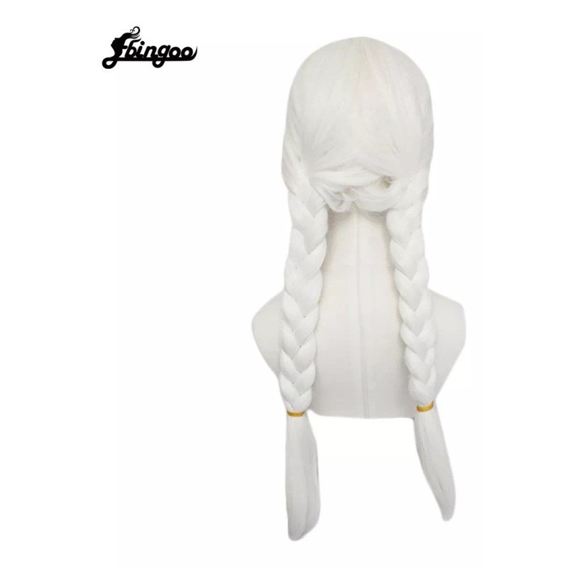 OEM Peluca Sintética Mama Coco Cosplay Peluca Blanca Nieve Larga
