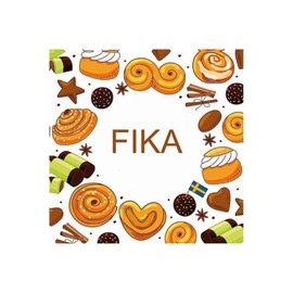 Swedish Fika Pastries Paper Cocktail Napkins - 20 Pk.