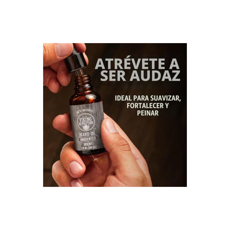 Viking Revolution Kit de cuidado de barba para hombres: el