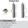 7PCS 4" × 5/8" Bullet Hinges Weld on, Low-Carbon Steel