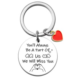 Coworker Gifts for Women Men Goodbye Gifts for Coworkers Leaving Gift for Women Farewell Going Away Retirement Gift for Coworker Keychain for New Job You'll Always Be A Part of Us Keyring