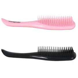 Detangler Hair Brush - Detangling Hairbrush for Women and Kids DetanglinHairbrush for Wet or Dry, Fine, Curly, Thick, Afro Hair, No More Tangle by Unibos - (Pink/Black) (Detangling Hairbrush)
