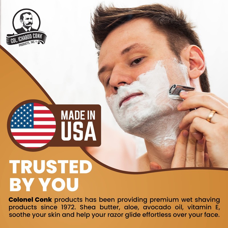 COL CONK ALMOND SUPER BAR SHAVE SOAP